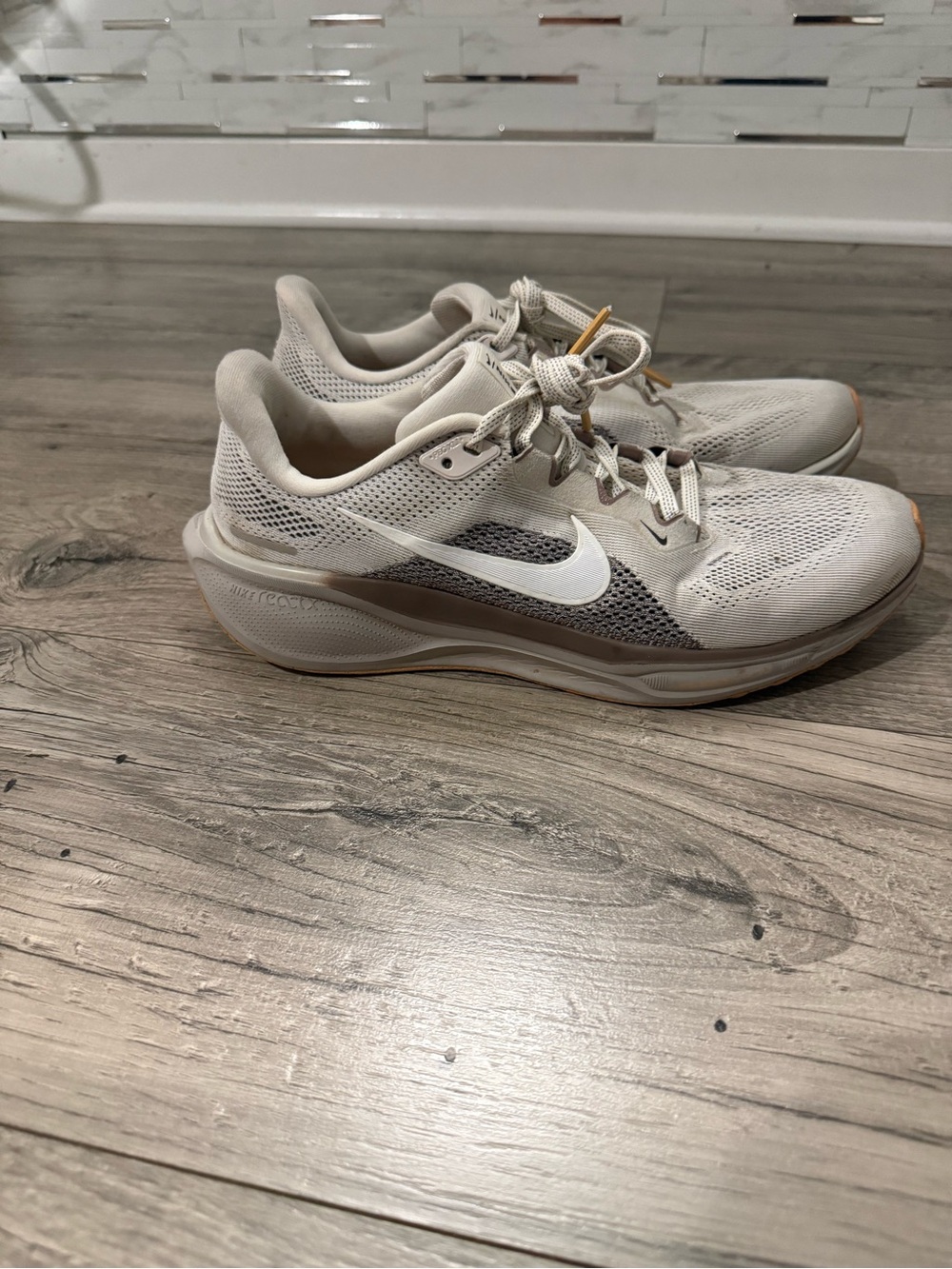 Nike Women's Off-White and Tan Running Shoes
